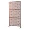 Glitzhome® 6ft. Brown Galvanized Steel Geometric Pattern Privacy Screen Fence Panel & Room Divider
